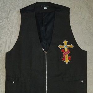 Mens "Imaginary Concepts Black Zippered Waistcoat
